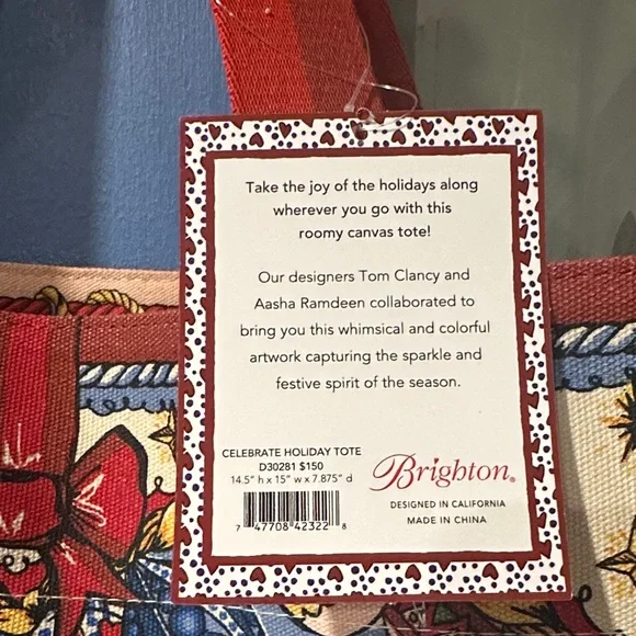 Colorful Heart Tote Bag Brighton NWT - Picture 2 of 7